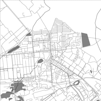 ROAD MAP OF KULEBAKI, RUSSIA BY MAPBAKES