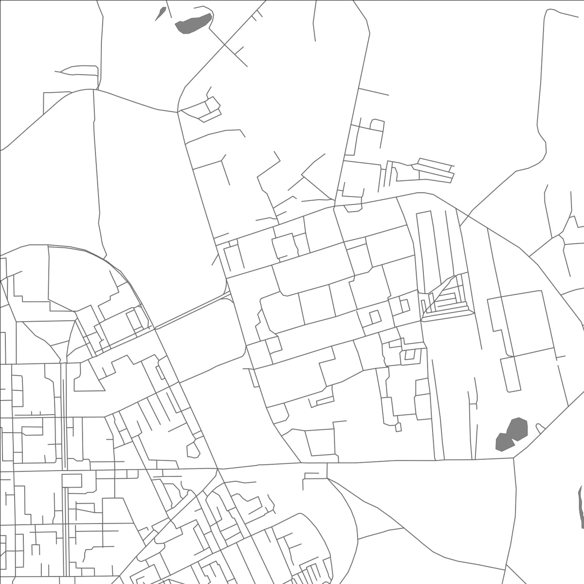 ROAD MAP OF KUMERTAU, RUSSIA BY MAPBAKES