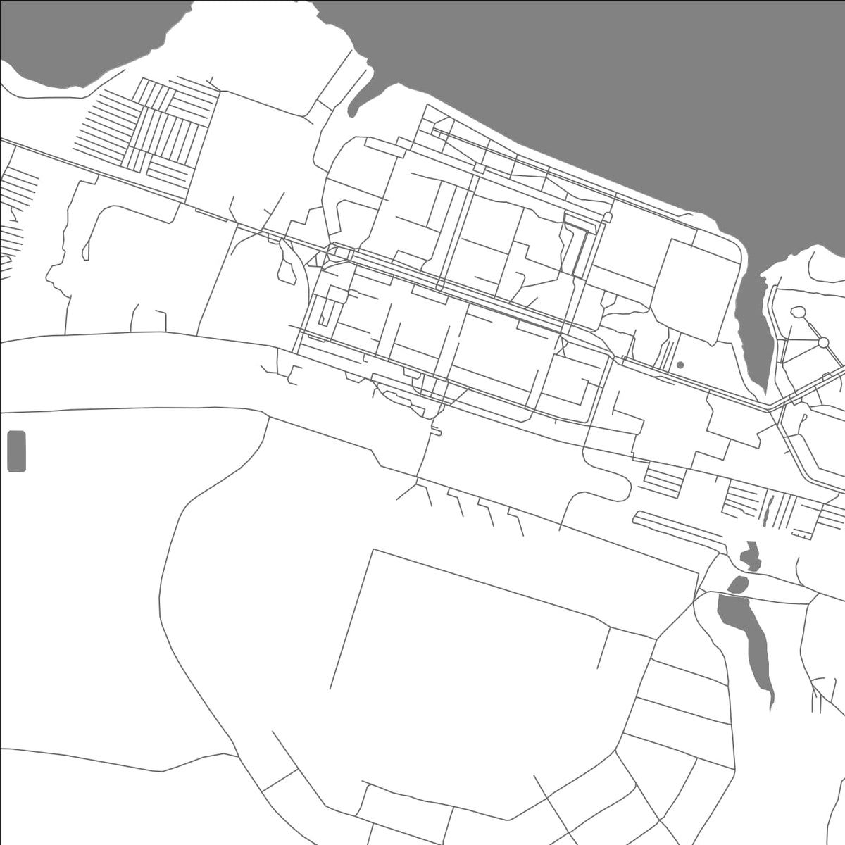 ROAD MAP OF KURCHATOV, RUSSIA BY MAPBAKES