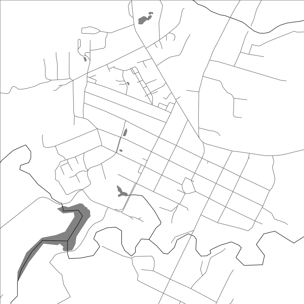 ROAD MAP OF MOSALSK, RUSSIA BY MAPBAKES