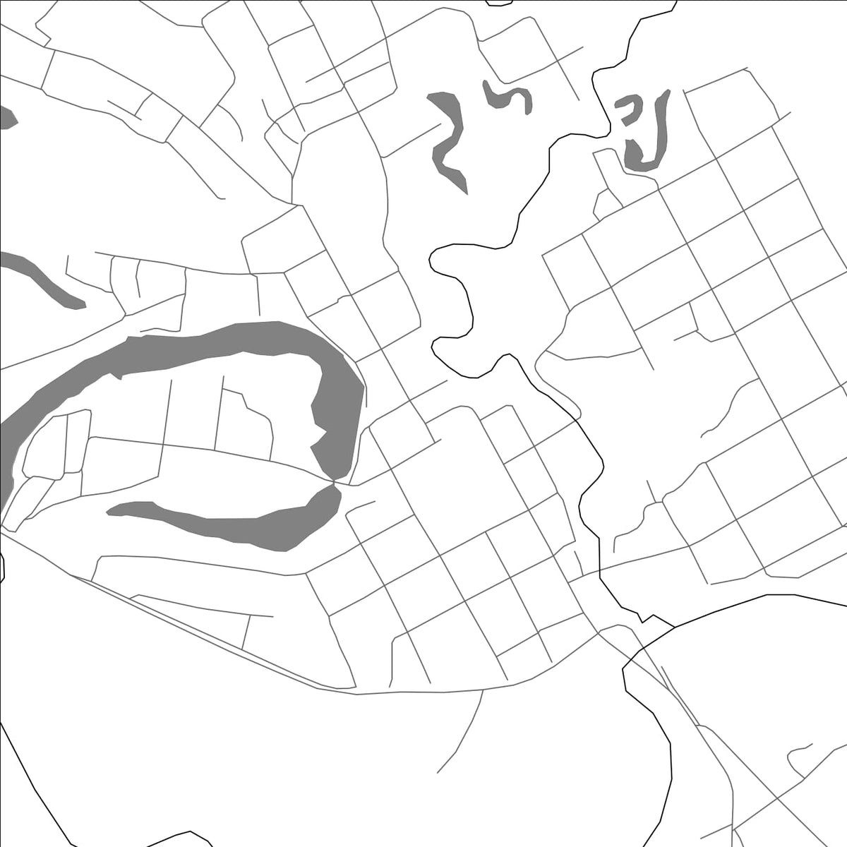 ROAD MAP OF NOVOUZENSK, RUSSIA BY MAPBAKES