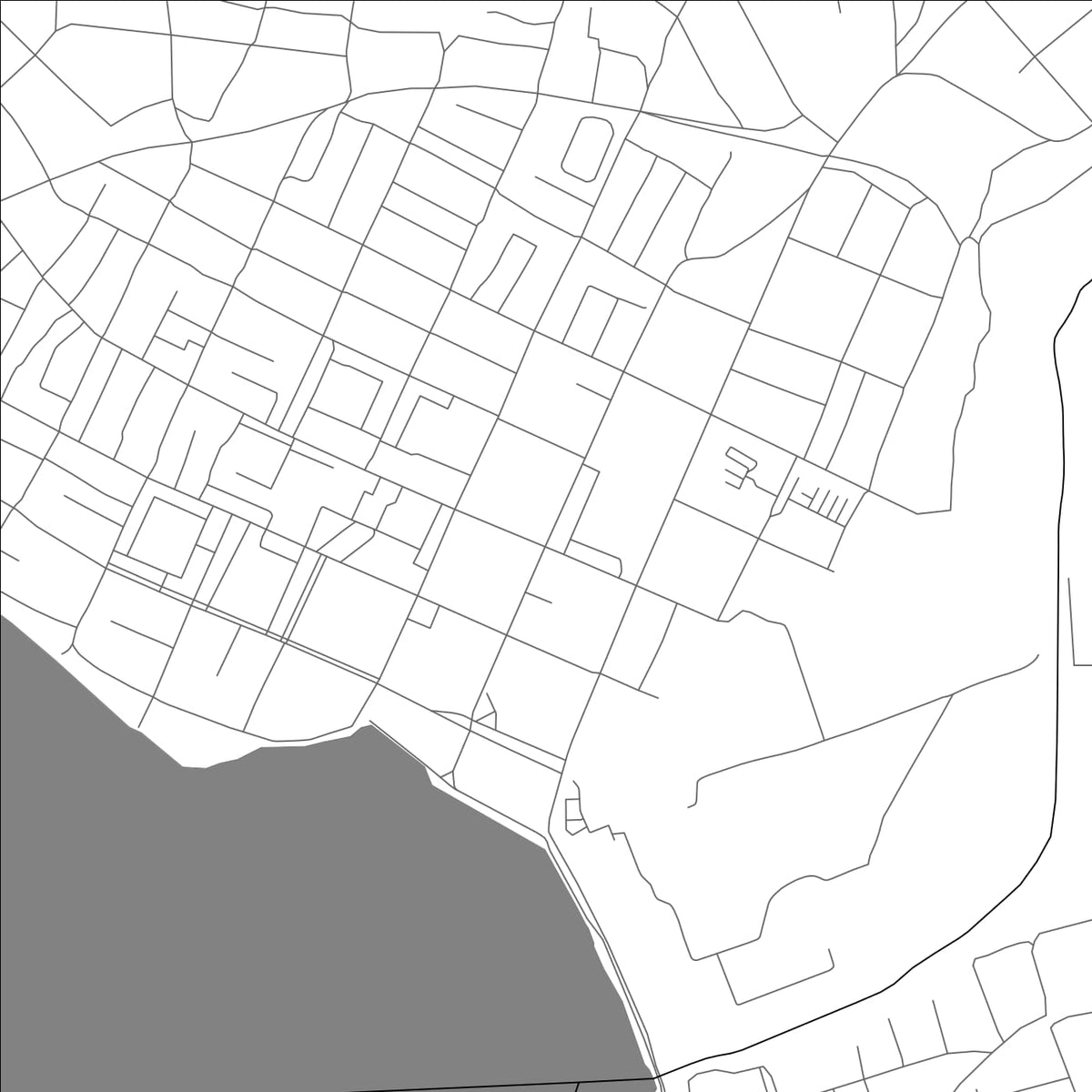 ROAD MAP OF OMUTNINSK, RUSSIA BY MAPBAKES