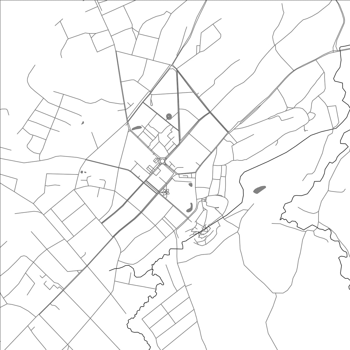 ROAD MAP OF PECHORY, RUSSIA BY MAPBAKES