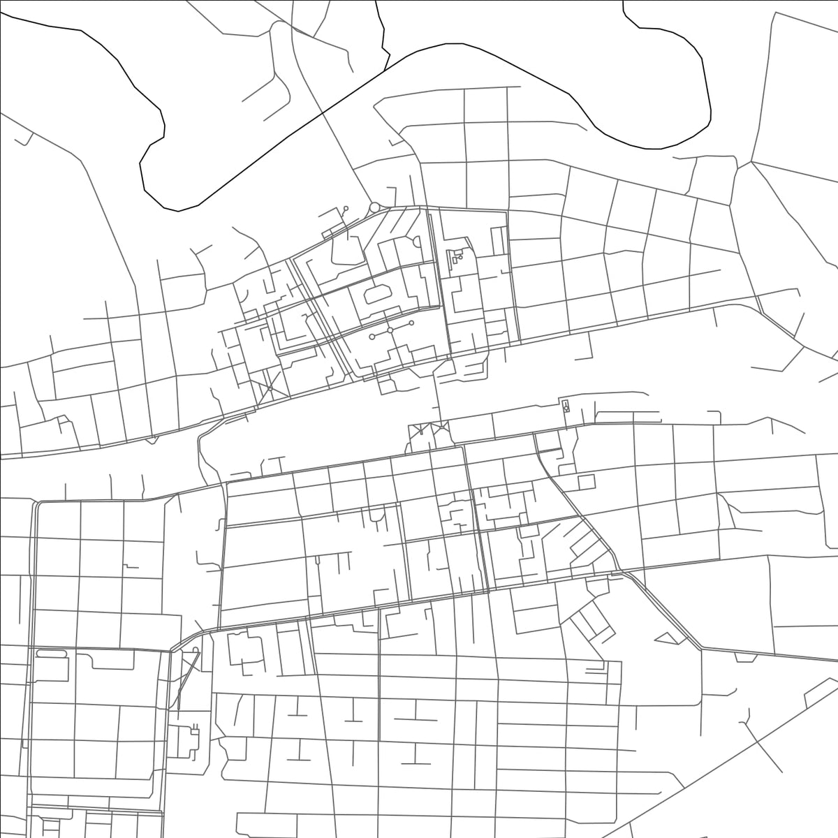 ROAD MAP OF POKHVISTNEVO, RUSSIA BY MAPBAKES