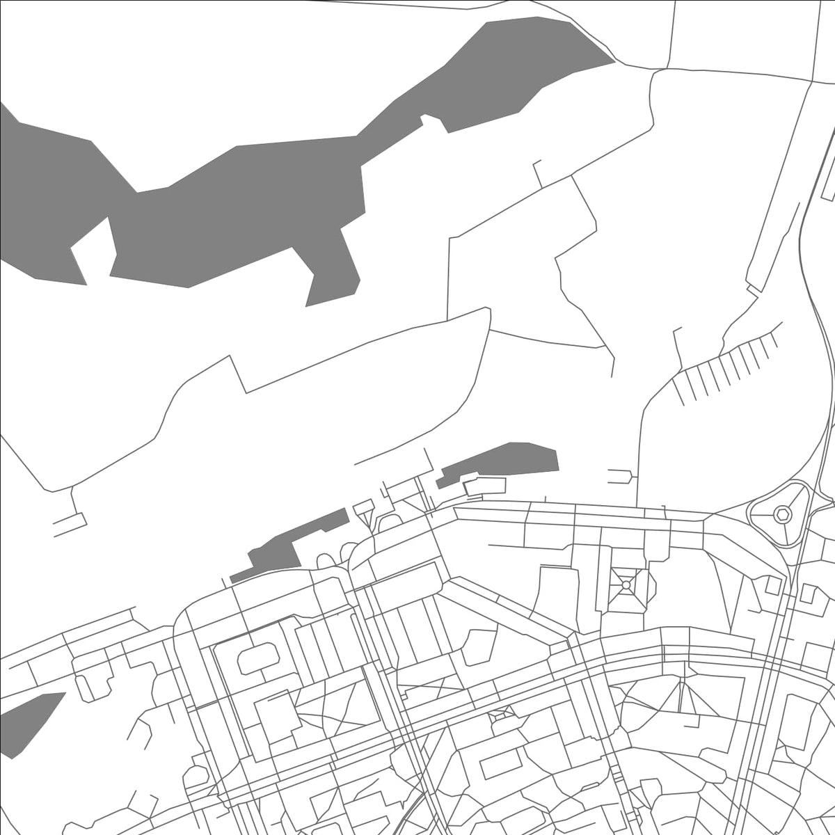 ROAD MAP OF POLYARNYE ZORI, RUSSIA BY MAPBAKES