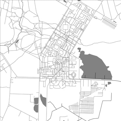 ROAD MAP OF RADUZHNY, RUSSIA BY MAPBAKES