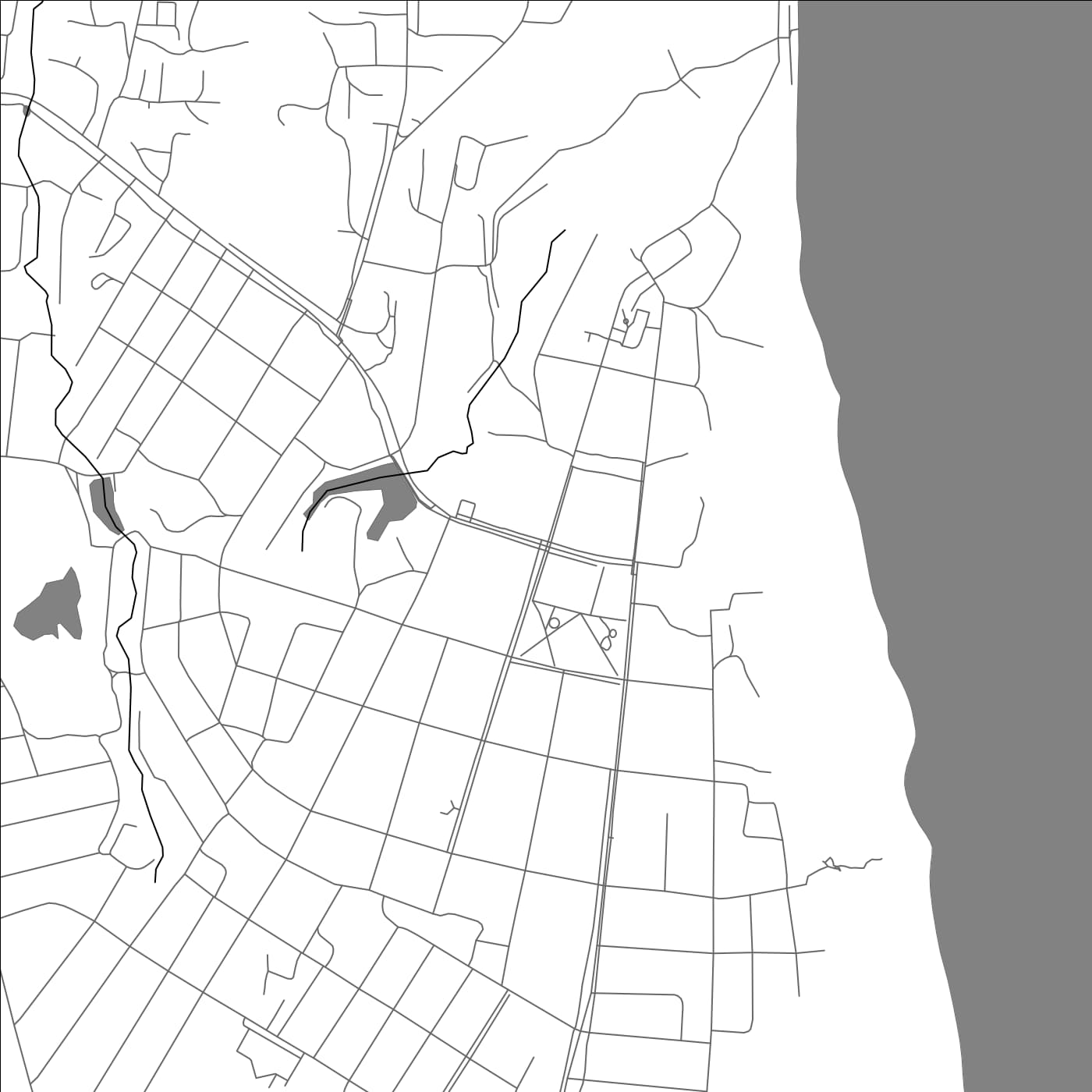 ROAD MAP OF TETYUSHI, RUSSIA BY MAPBAKES