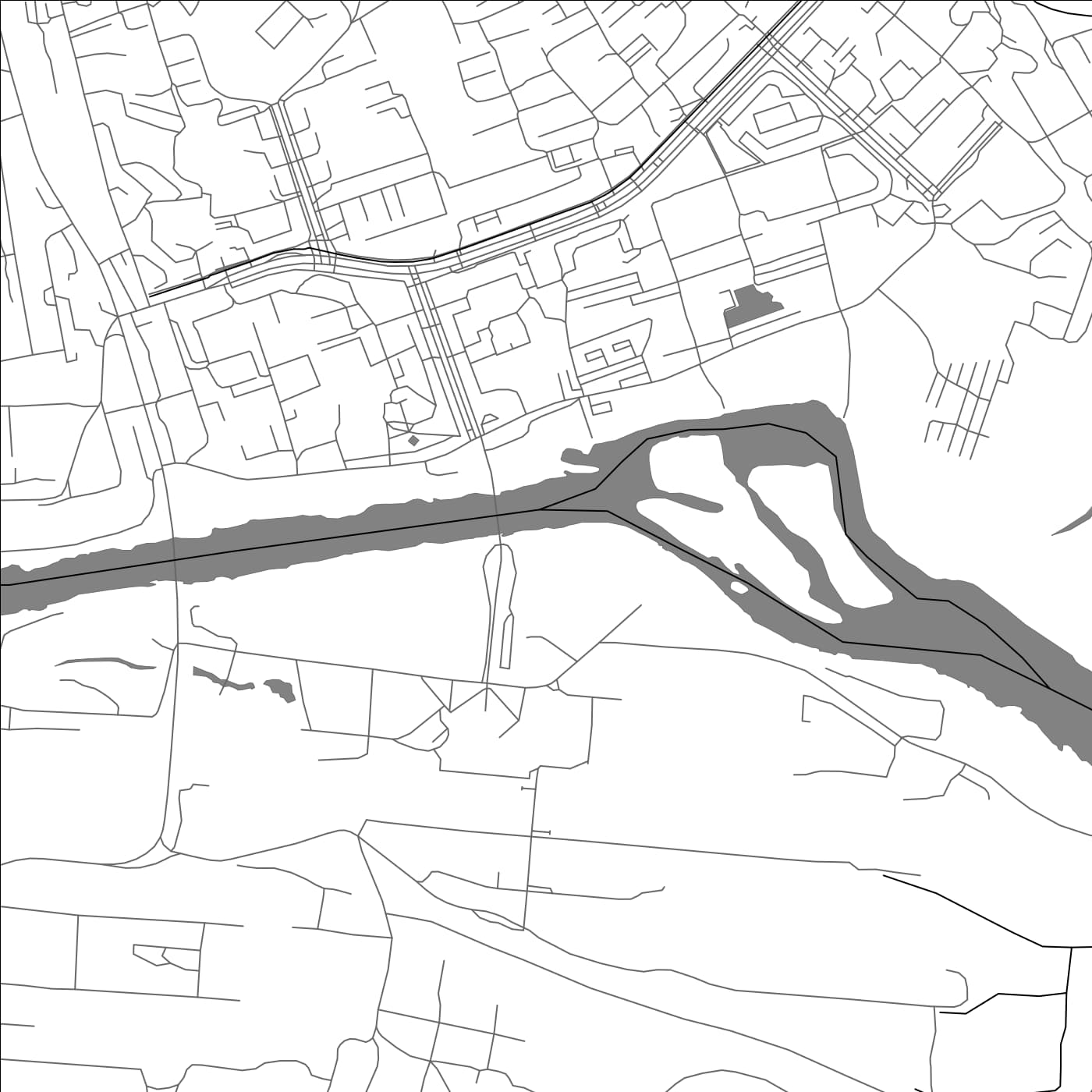 ROAD MAP OF TYNDA, RUSSIA BY MAPBAKES