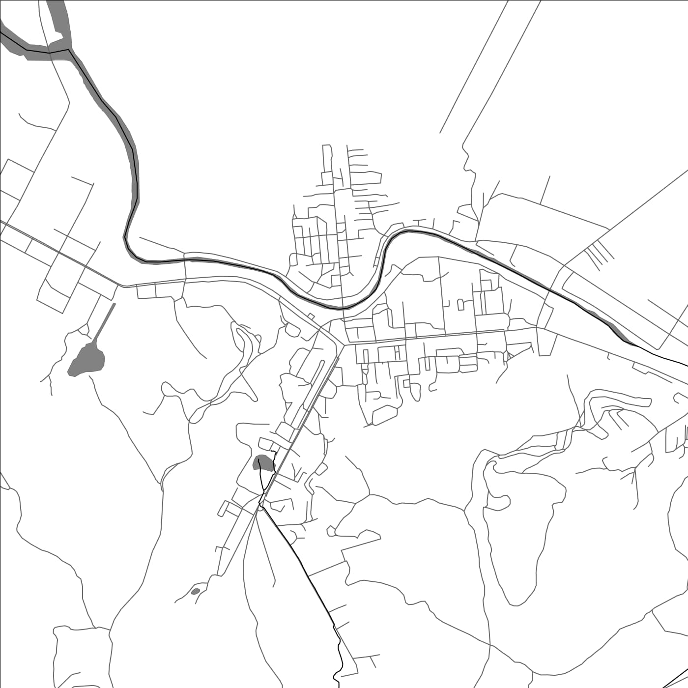 ROAD MAP OF UGLEGORSK, RUSSIA BY MAPBAKES