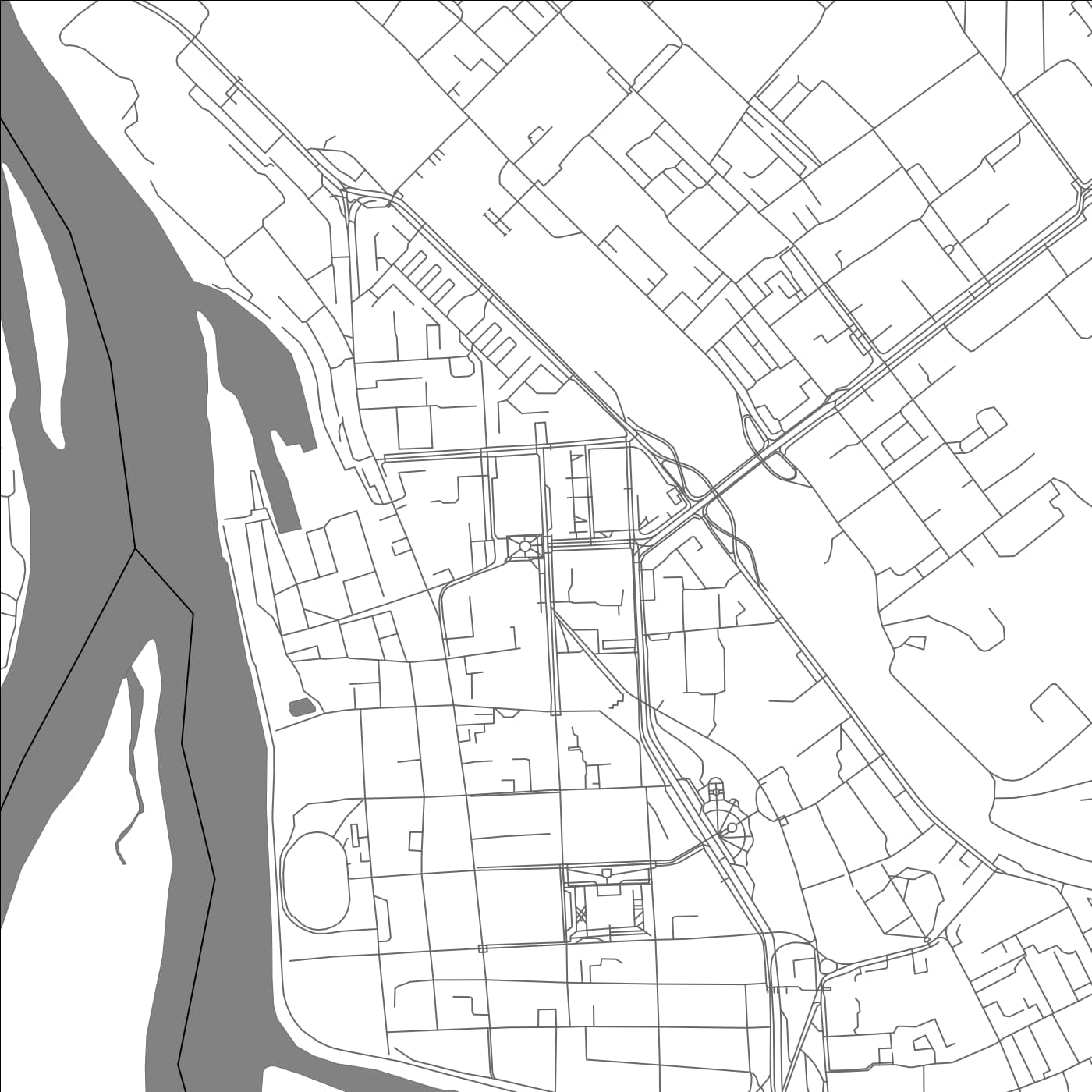 ROAD MAP OF ULAN UDE, RUSSIA BY MAPBAKES