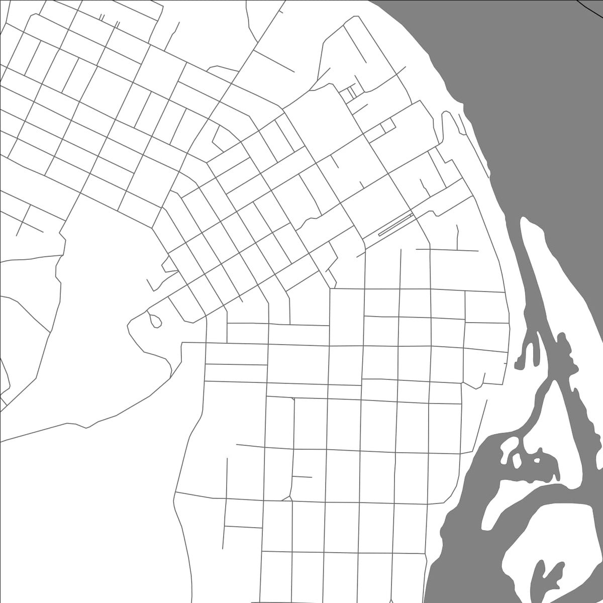 ROAD MAP OF USOLYE, RUSSIA BY MAPBAKES