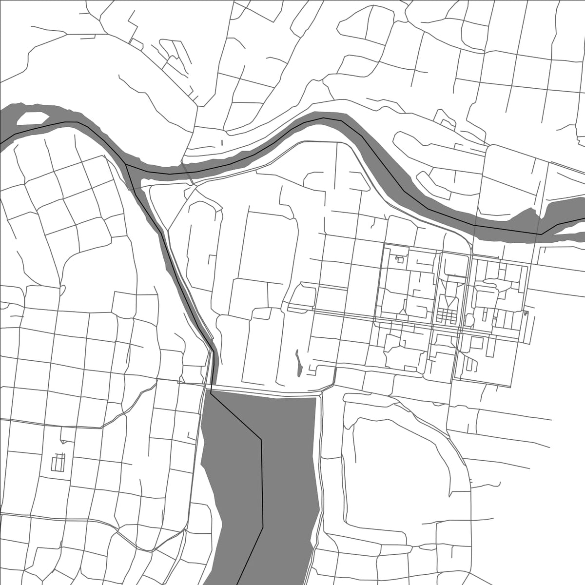 ROAD MAP OF UST KATAV, RUSSIA BY MAPBAKES