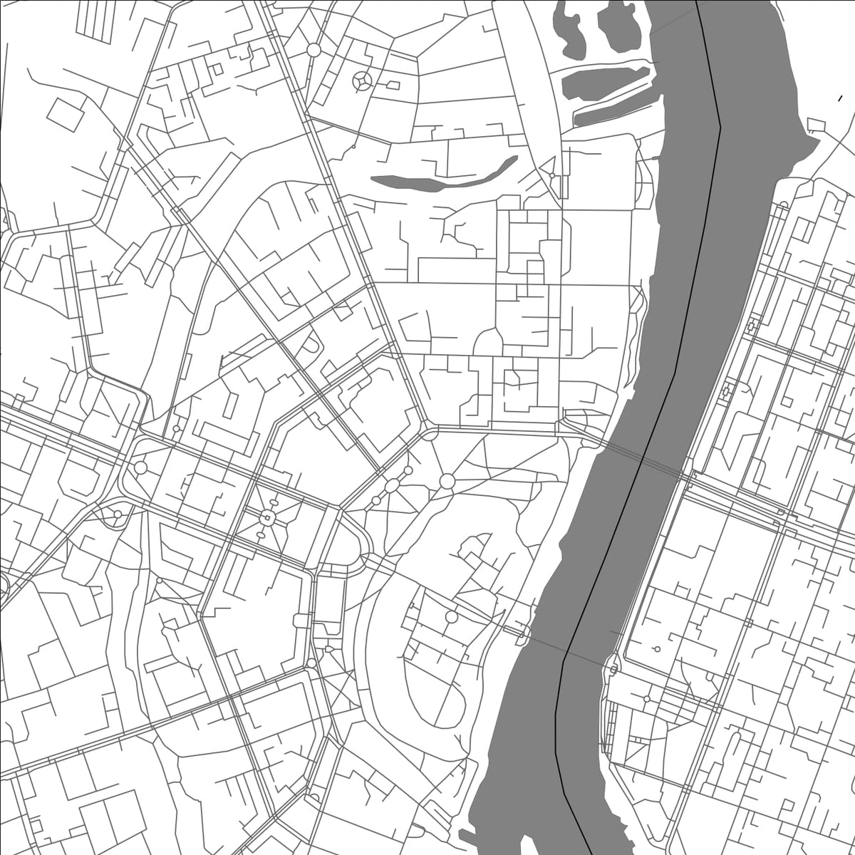 ROAD MAP OF VELIKY NOVGOROD, RUSSIA BY MAPBAKES