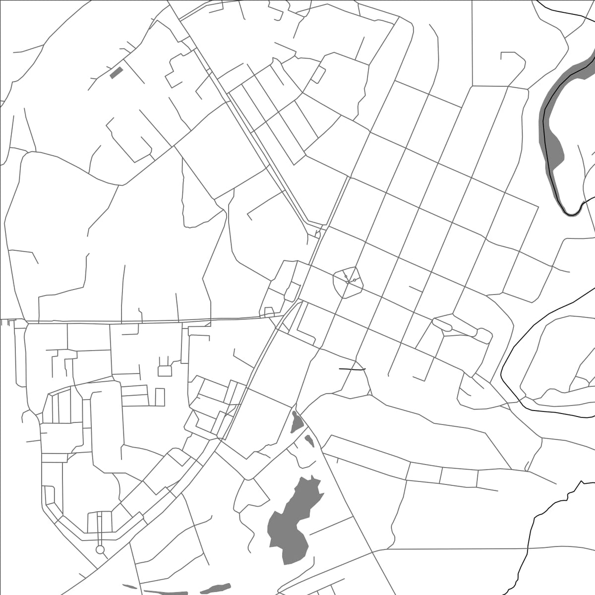 ROAD MAP OF VENYOV, RUSSIA BY MAPBAKES