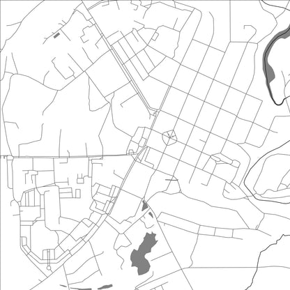 ROAD MAP OF VENYOV, RUSSIA BY MAPBAKES