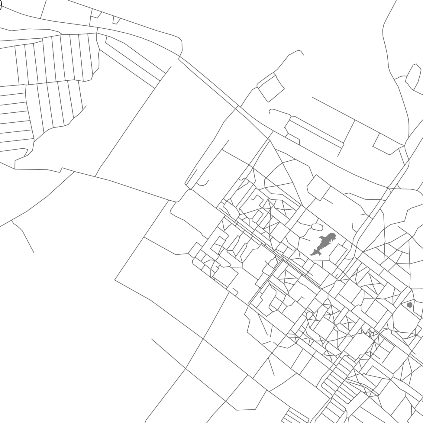 ROAD MAP OF VOLGORECHENSK, RUSSIA BY MAPBAKES