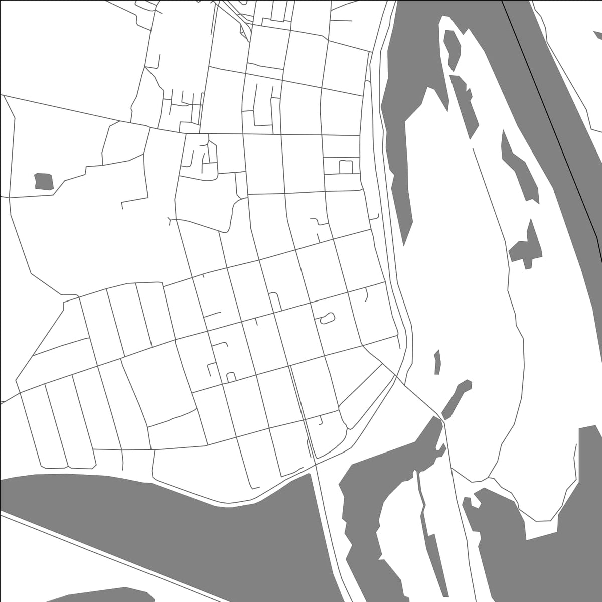 ROAD MAP OF YADRIN, RUSSIA BY MAPBAKES