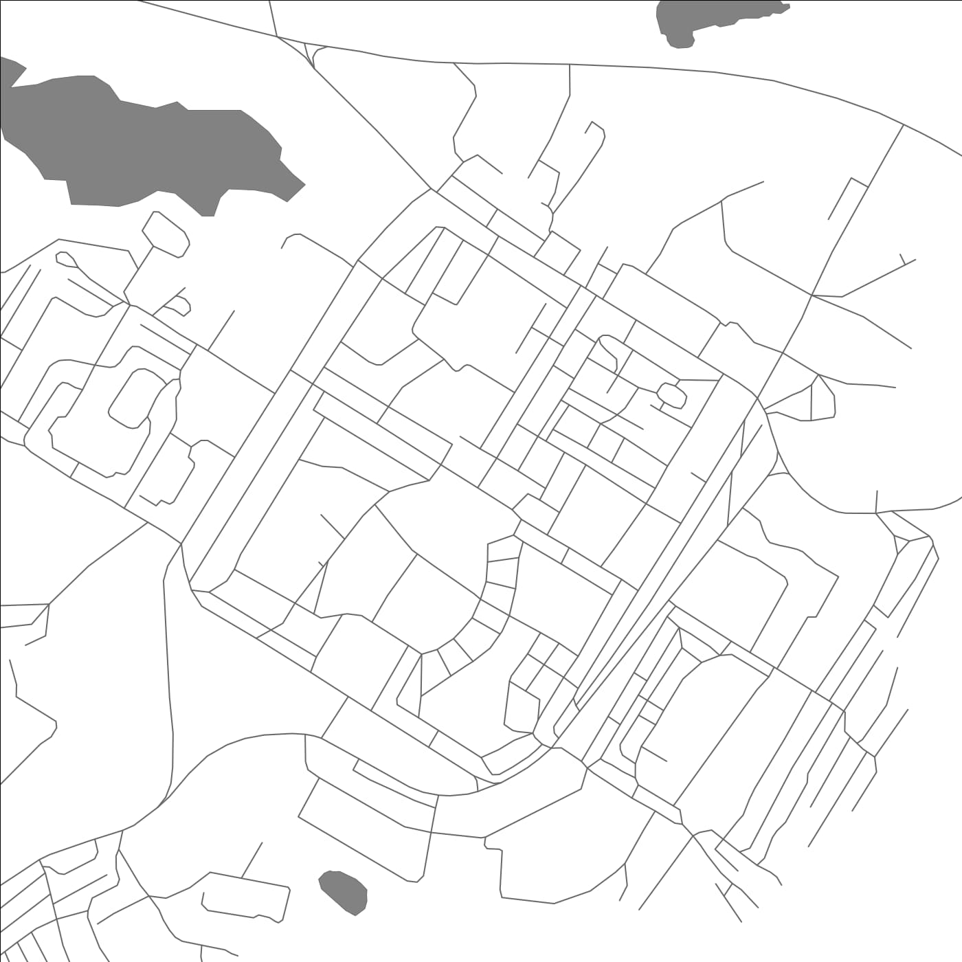 ROAD MAP OF ZAPOLYARNY, RUSSIA BY MAPBAKES