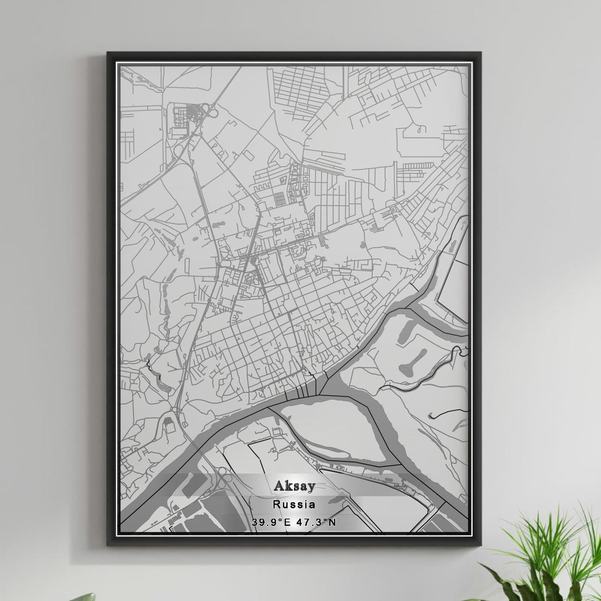 ROAD MAP OF AKSAY, RUSSIA BY MAPBAKES