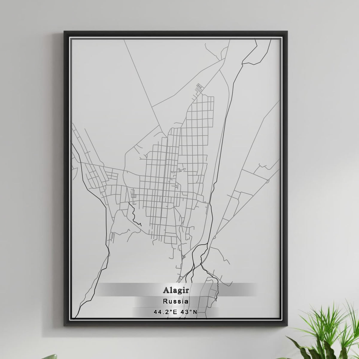 ROAD MAP OF ALAGIR, RUSSIA BY MAPBAKES