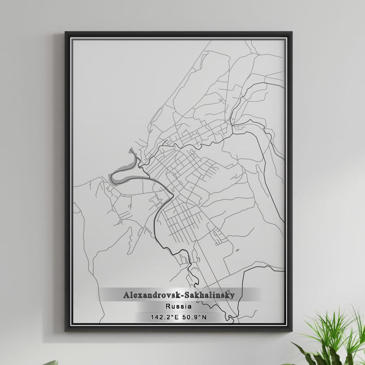 ROAD MAP OF ALEXANDROVSK SAKHALINSKY, RUSSIA BY MAPBAKES