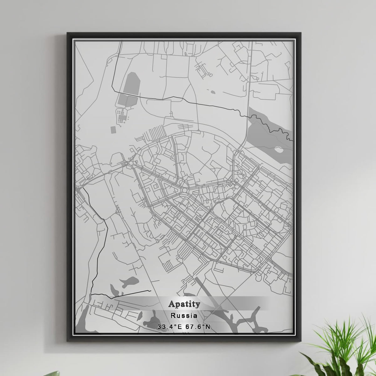 ROAD MAP OF APATITY, RUSSIA BY MAPBAKES