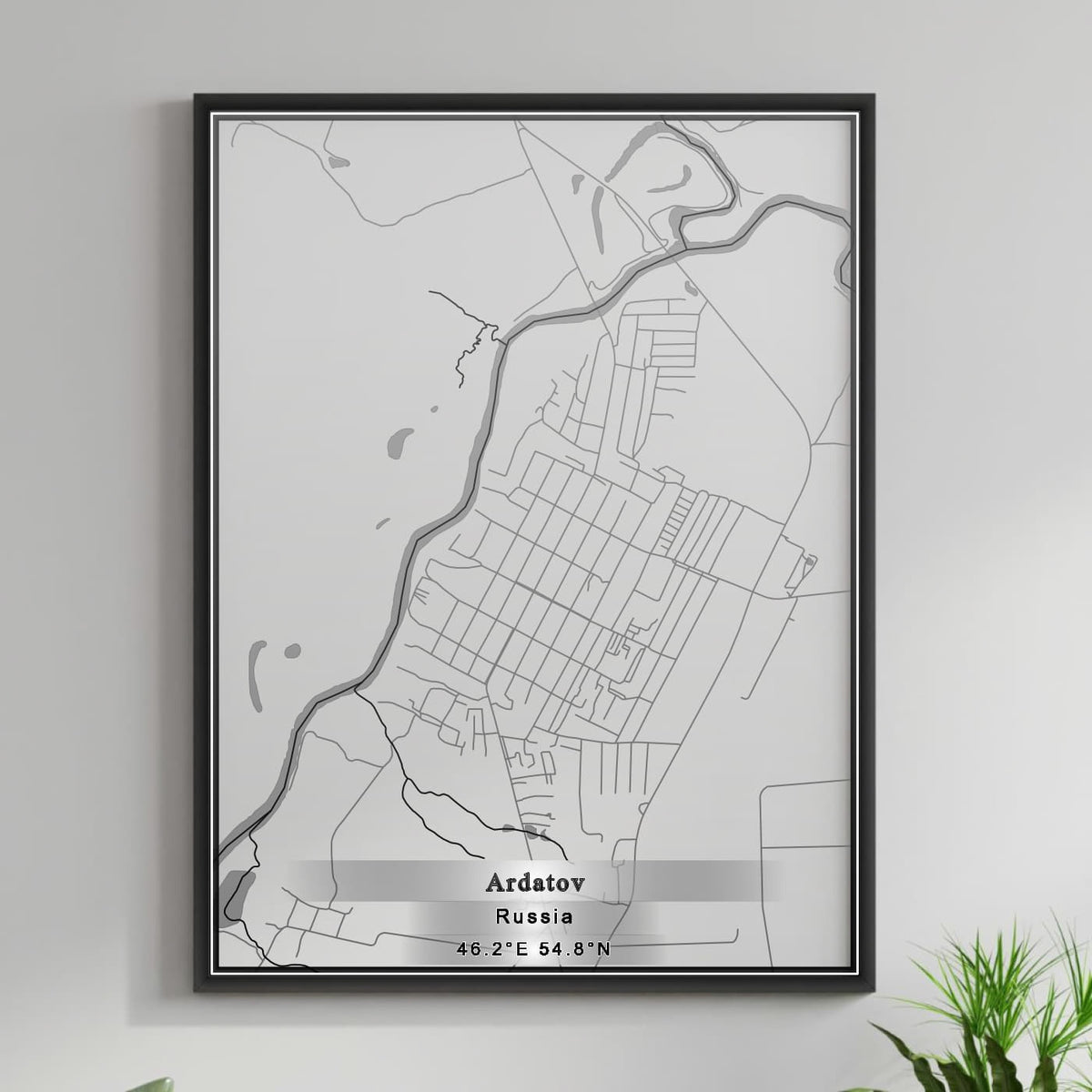 ROAD MAP OF ARDATOV, RUSSIA BY MAPBAKES