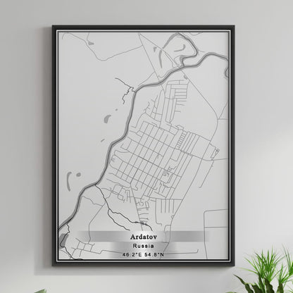 ROAD MAP OF ARDATOV, RUSSIA BY MAPBAKES