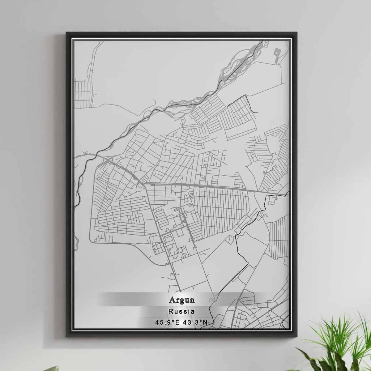 ROAD MAP OF ARGUN, RUSSIA BY MAPBAKES