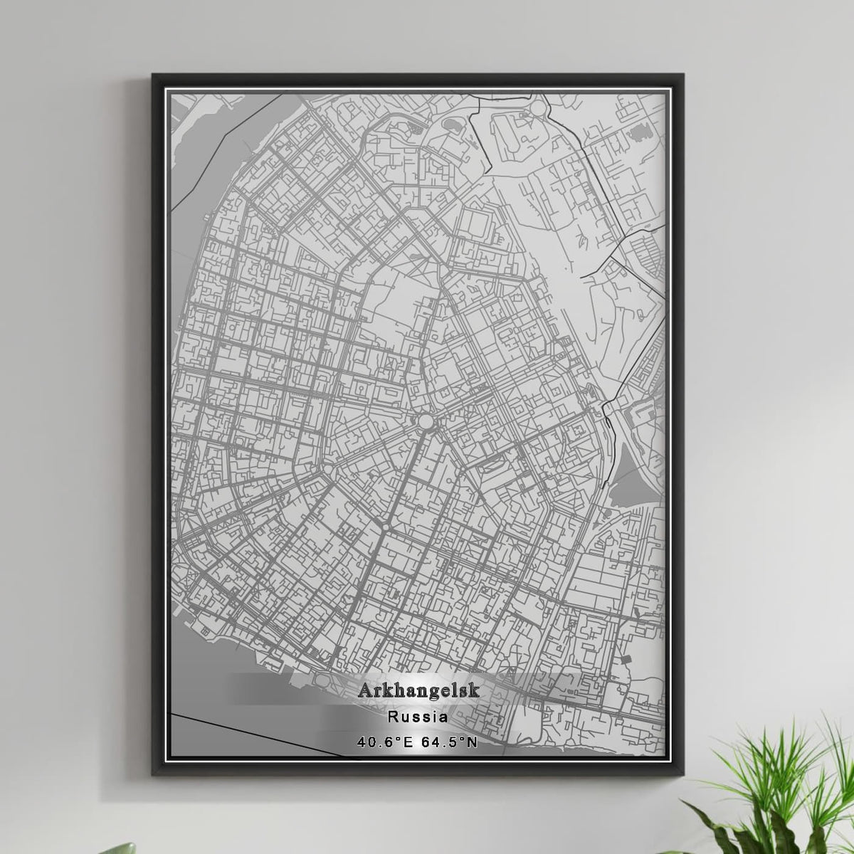 ROAD MAP OF ARKHANGELSK, RUSSIA BY MAPBAKES