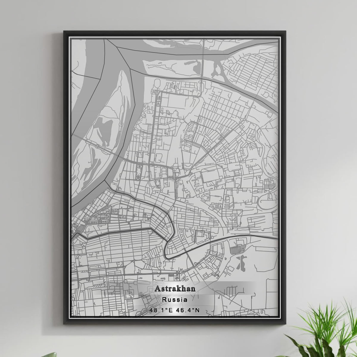 ROAD MAP OF ASTRAKHAN, RUSSIA BY MAPBAKES