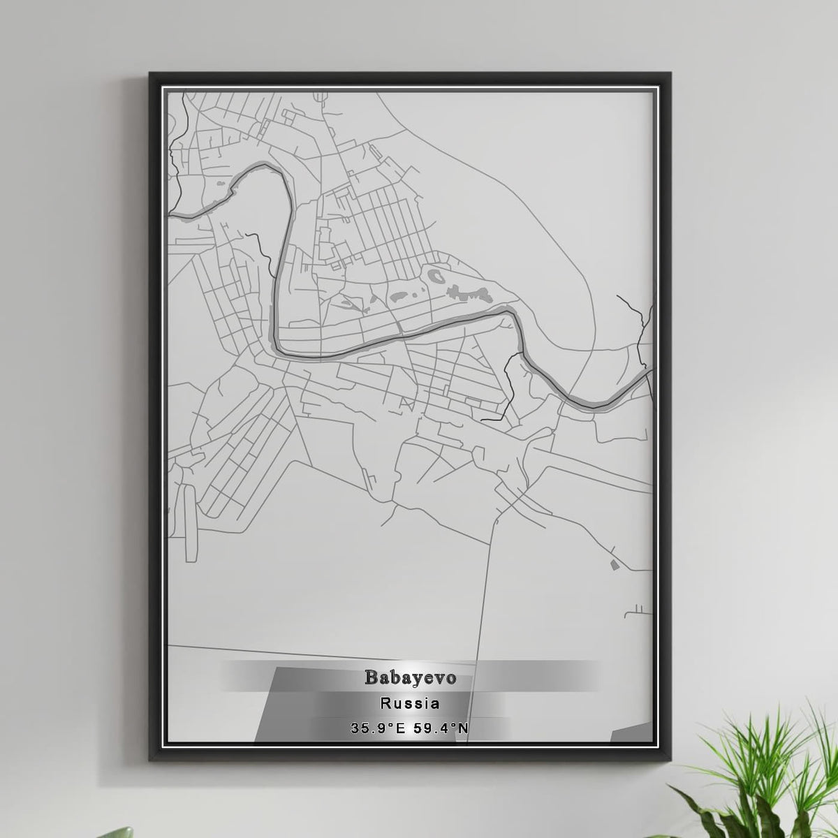 ROAD MAP OF BABAYEVO, RUSSIA BY MAPBAKES