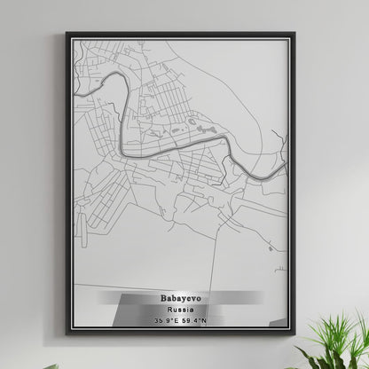 ROAD MAP OF BABAYEVO, RUSSIA BY MAPBAKES
