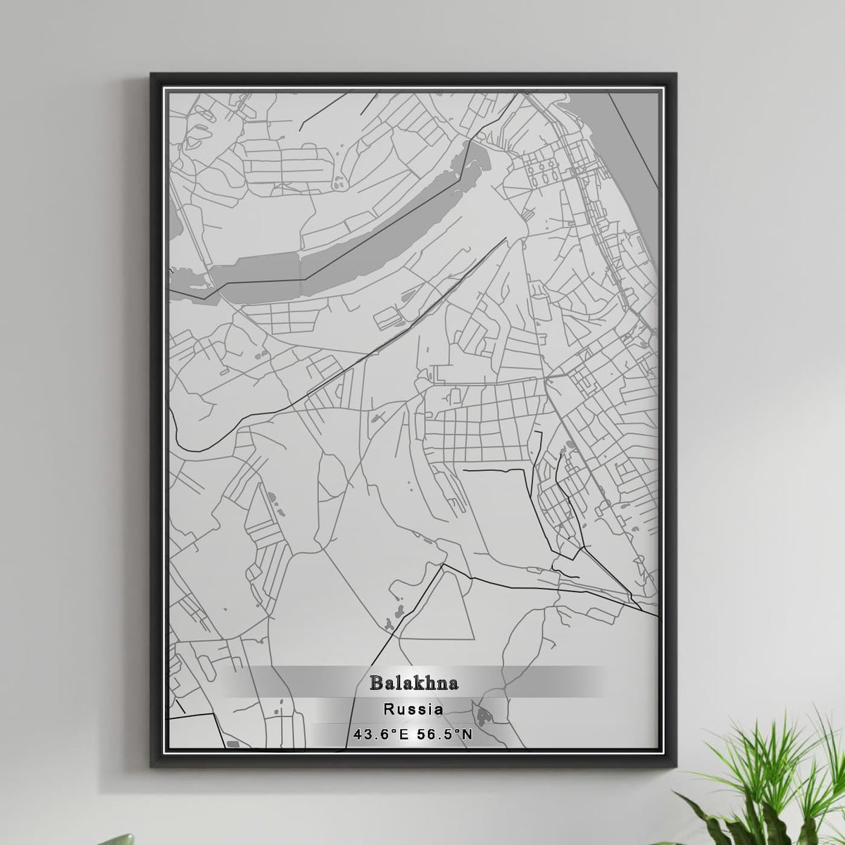 ROAD MAP OF BALAKHNA, RUSSIA BY MAPBAKES