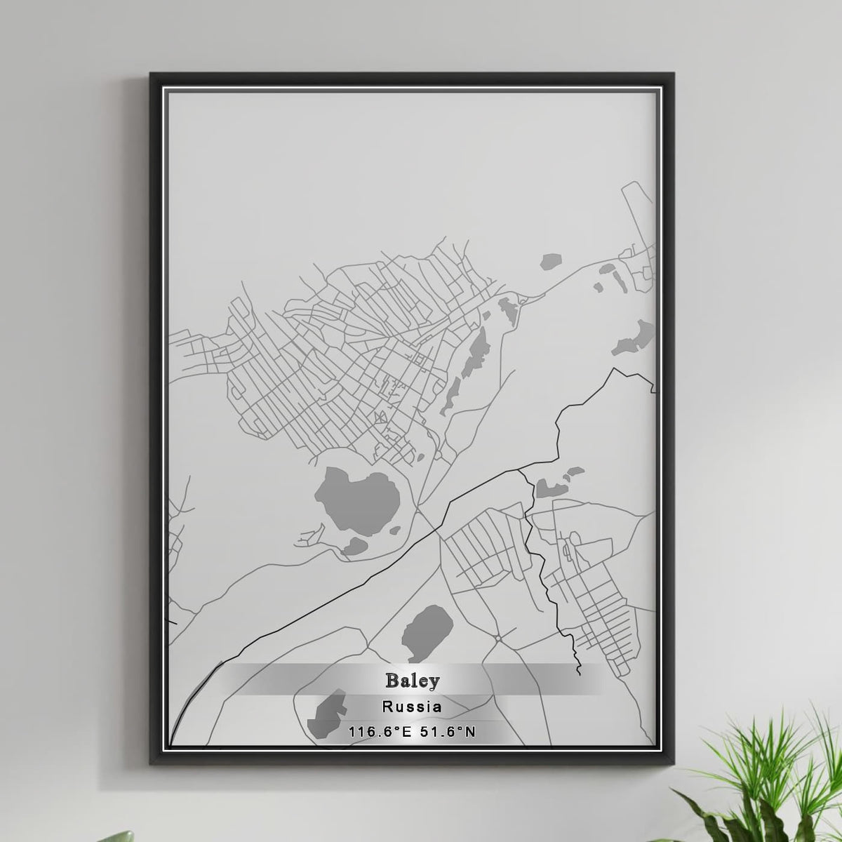 ROAD MAP OF BALEY, RUSSIA BY MAPBAKES