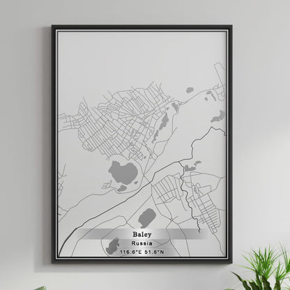 ROAD MAP OF BALEY, RUSSIA BY MAPBAKES