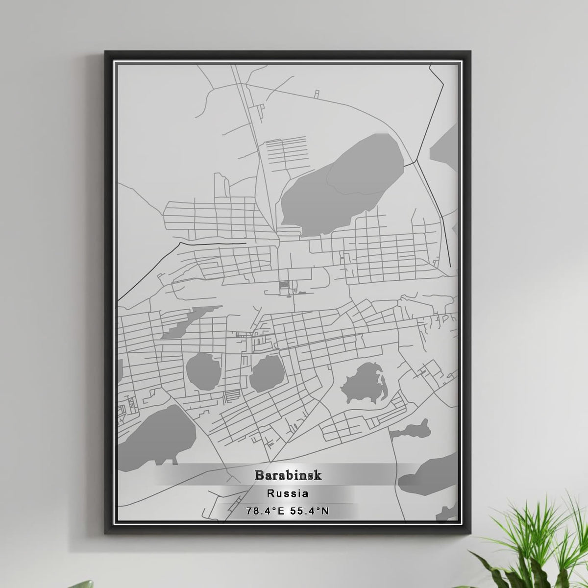 ROAD MAP OF BARABINSK, RUSSIA BY MAPBAKES