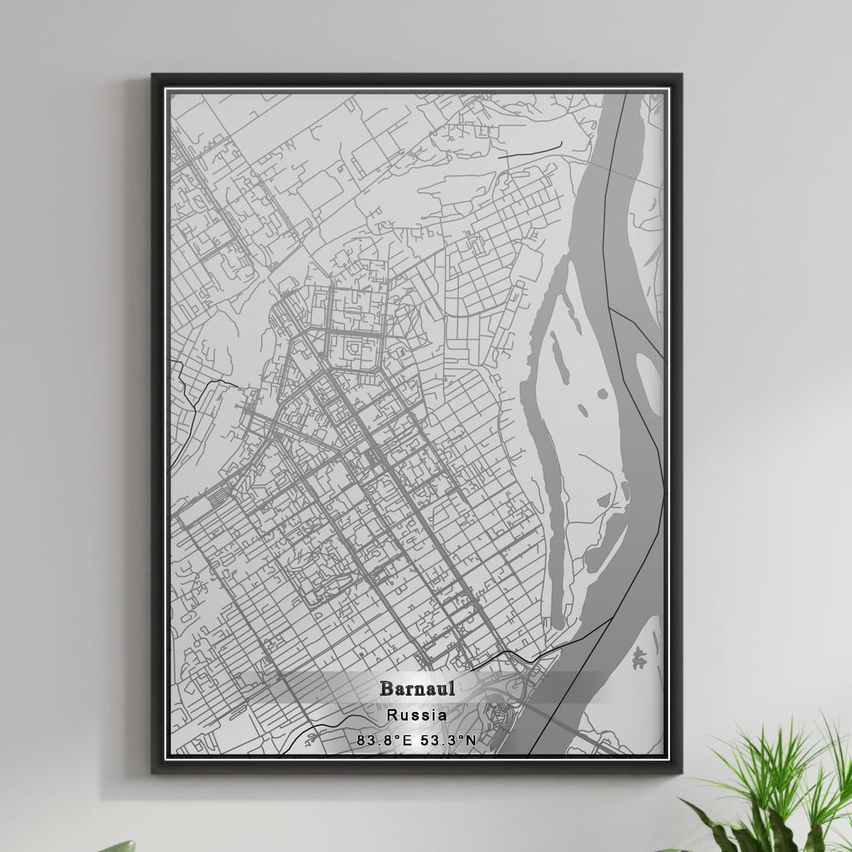 ROAD MAP OF BARNAUL, RUSSIA BY MAPBAKES