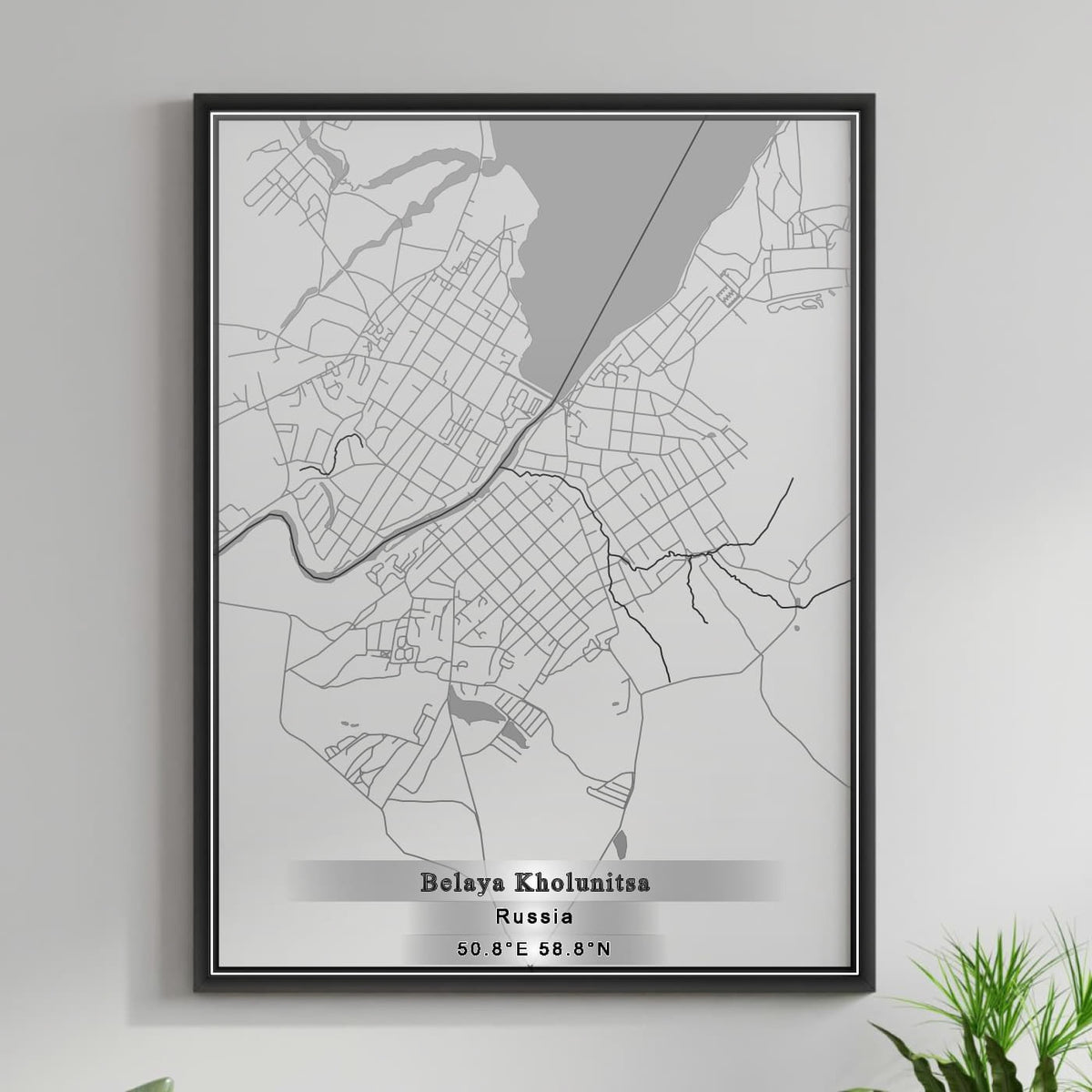 ROAD MAP OF BELAYA KHOLUNITSA, RUSSIA BY MAPBAKES