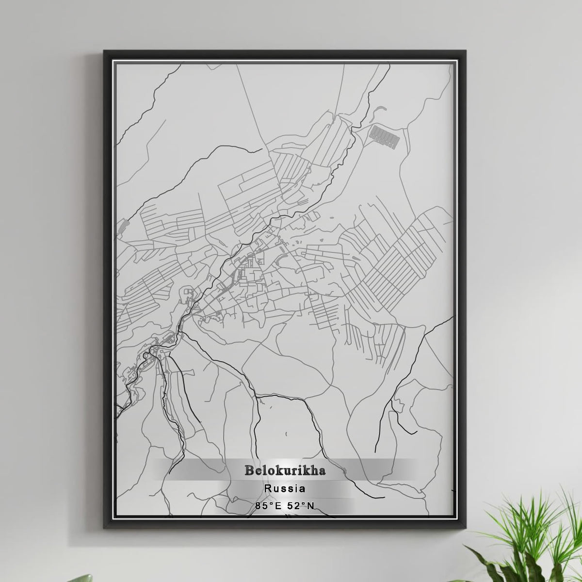 ROAD MAP OF BELOKURIKHA, RUSSIA BY MAPBAKES