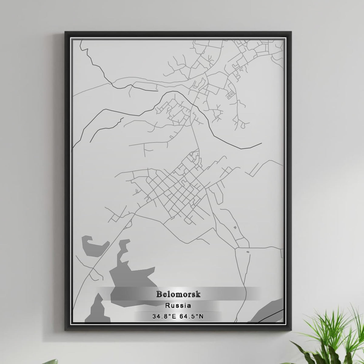 ROAD MAP OF BELOMORSK, RUSSIA BY MAPBAKES