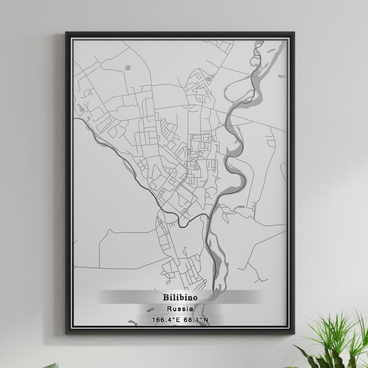 ROAD MAP OF BILIBINO, RUSSIA BY MAPBAKES