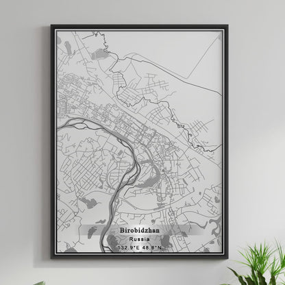 ROAD MAP OF BIROBIDZHAN, RUSSIA BY MAPBAKES