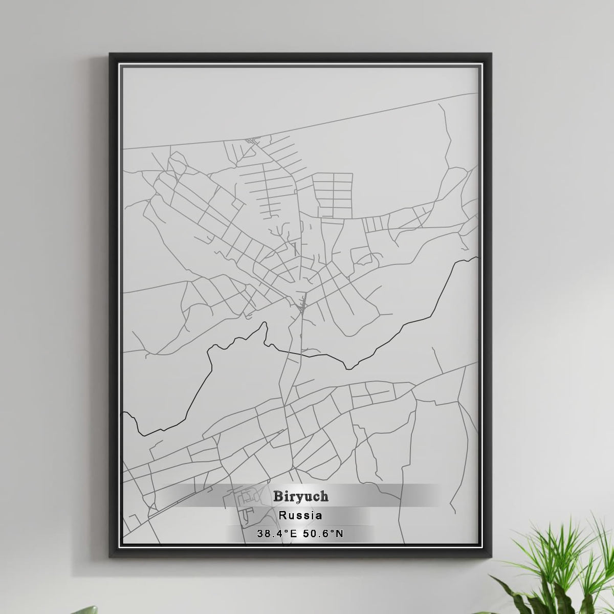 ROAD MAP OF BIRYUCH, RUSSIA BY MAPBAKES