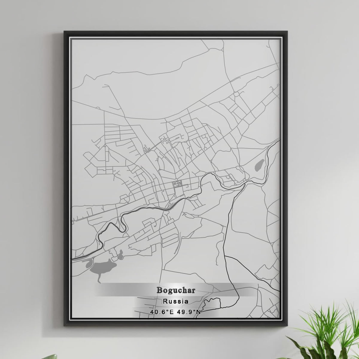 ROAD MAP OF BOGUCHAR, RUSSIA BY MAPBAKES