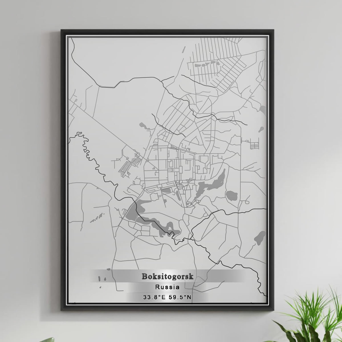 ROAD MAP OF BOKSITOGORSK, RUSSIA BY MAPBAKES