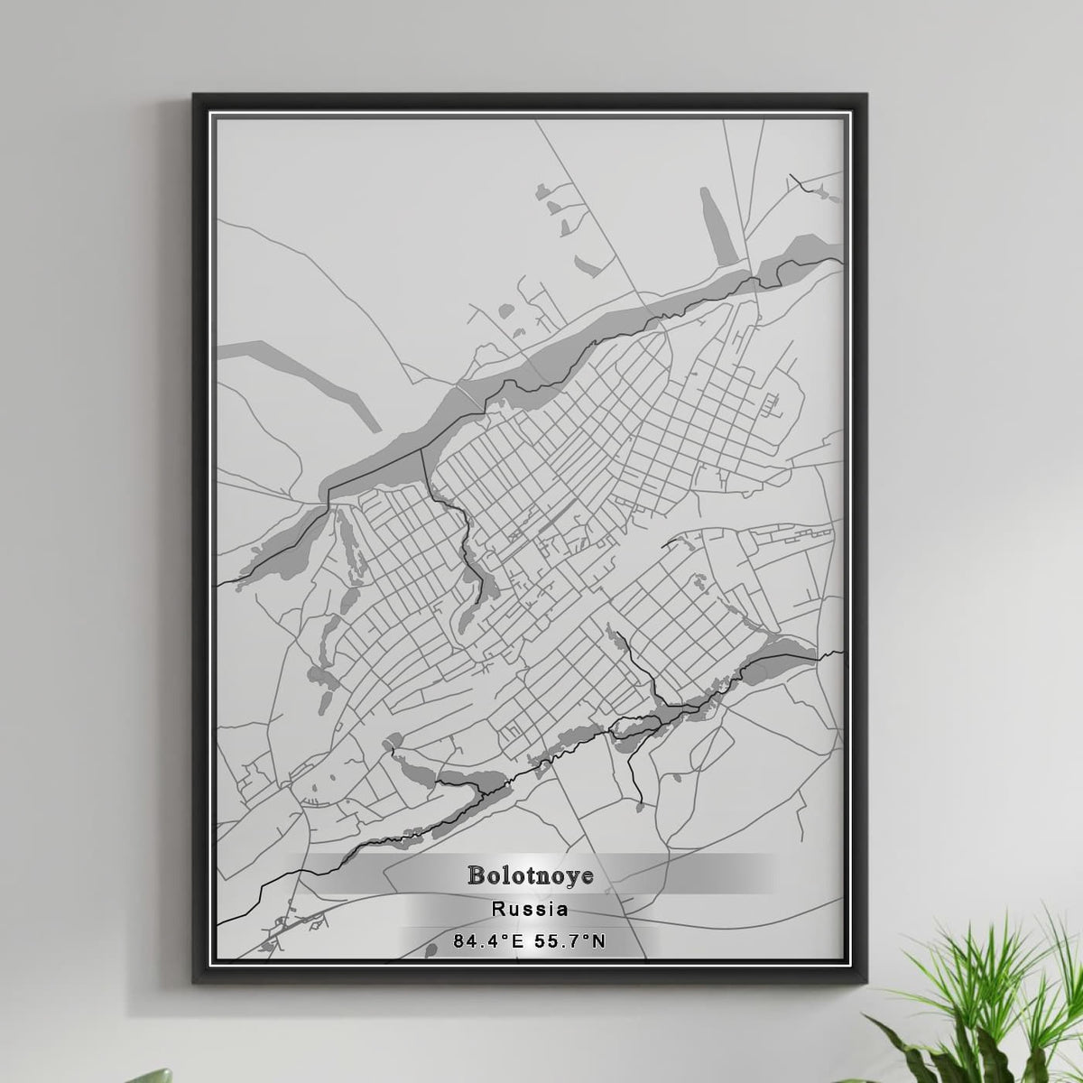 ROAD MAP OF BOLOTNOYE, RUSSIA BY MAPBAKES