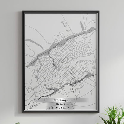 ROAD MAP OF BOLOTNOYE, RUSSIA BY MAPBAKES