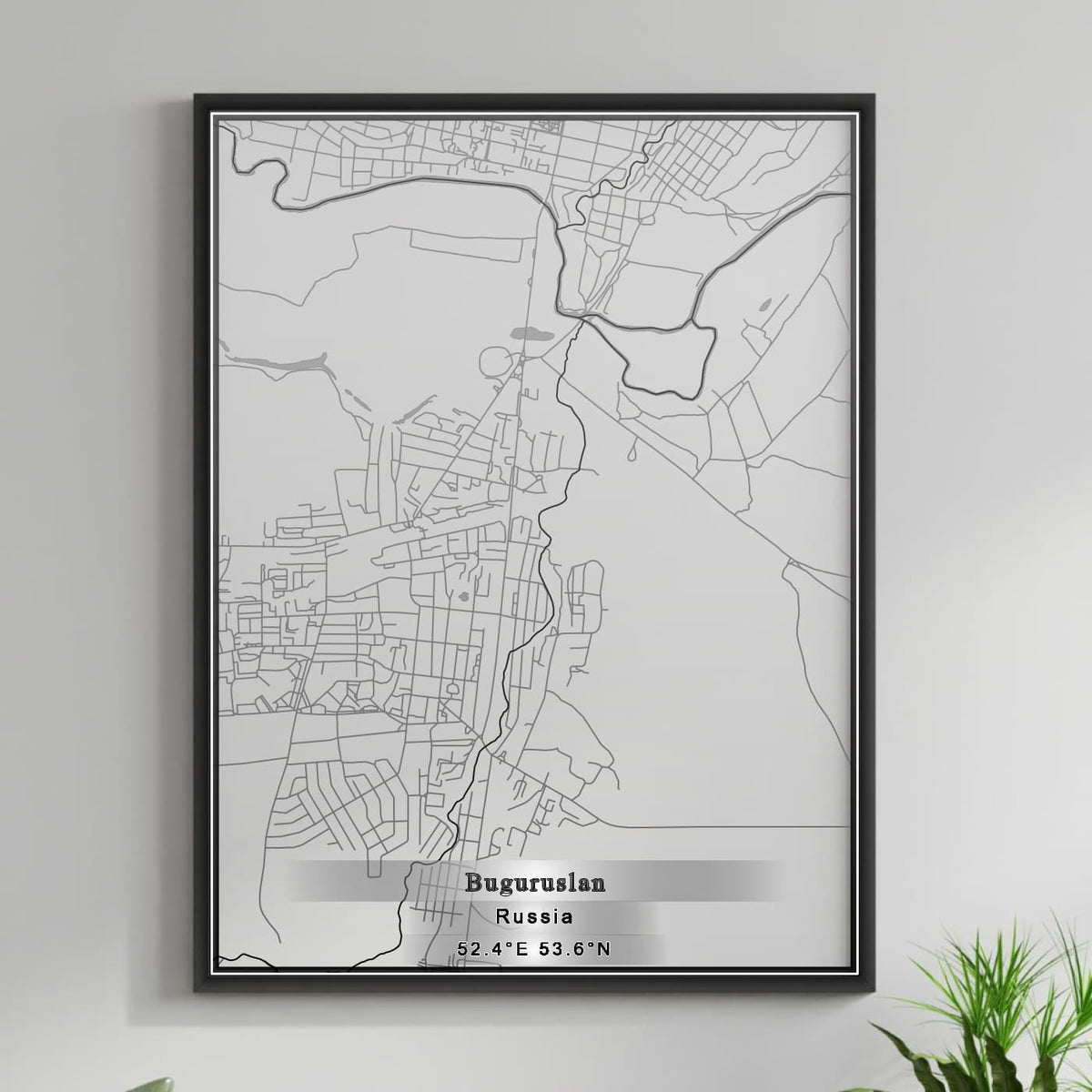 ROAD MAP OF BUGURUSLAN, RUSSIA BY MAPBAKES