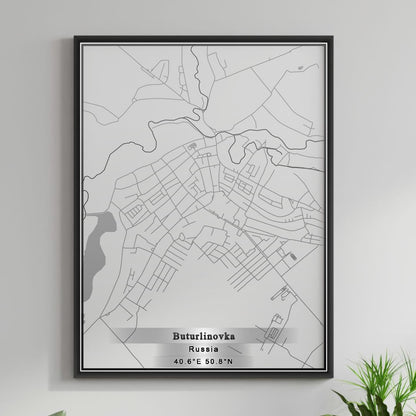 ROAD MAP OF BUTURLINOVKA, RUSSIA BY MAPBAKES